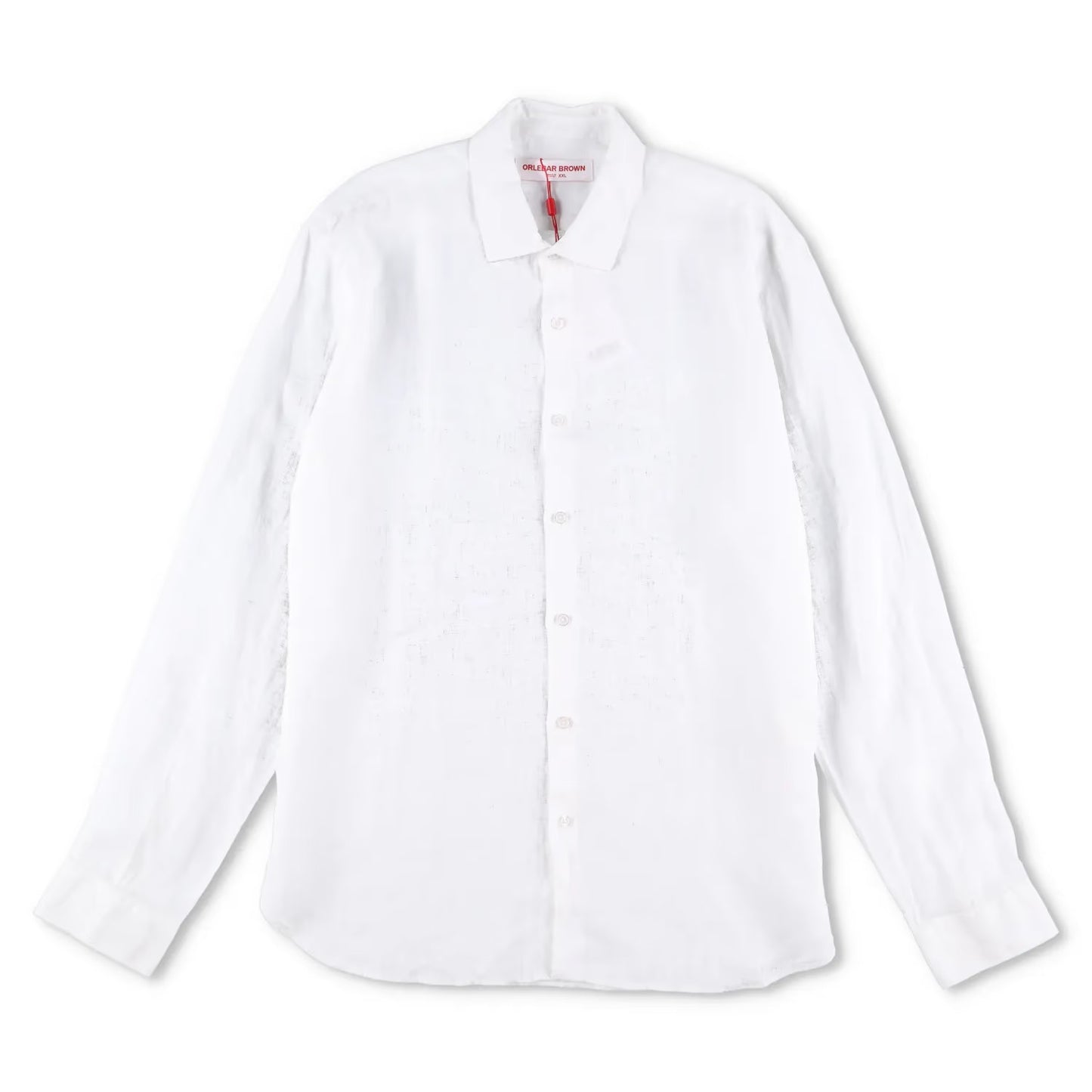 ORLEBAR BROWN Mens Giles White Button-Up Shirt Long Sleeve Collared XXL RRP 245