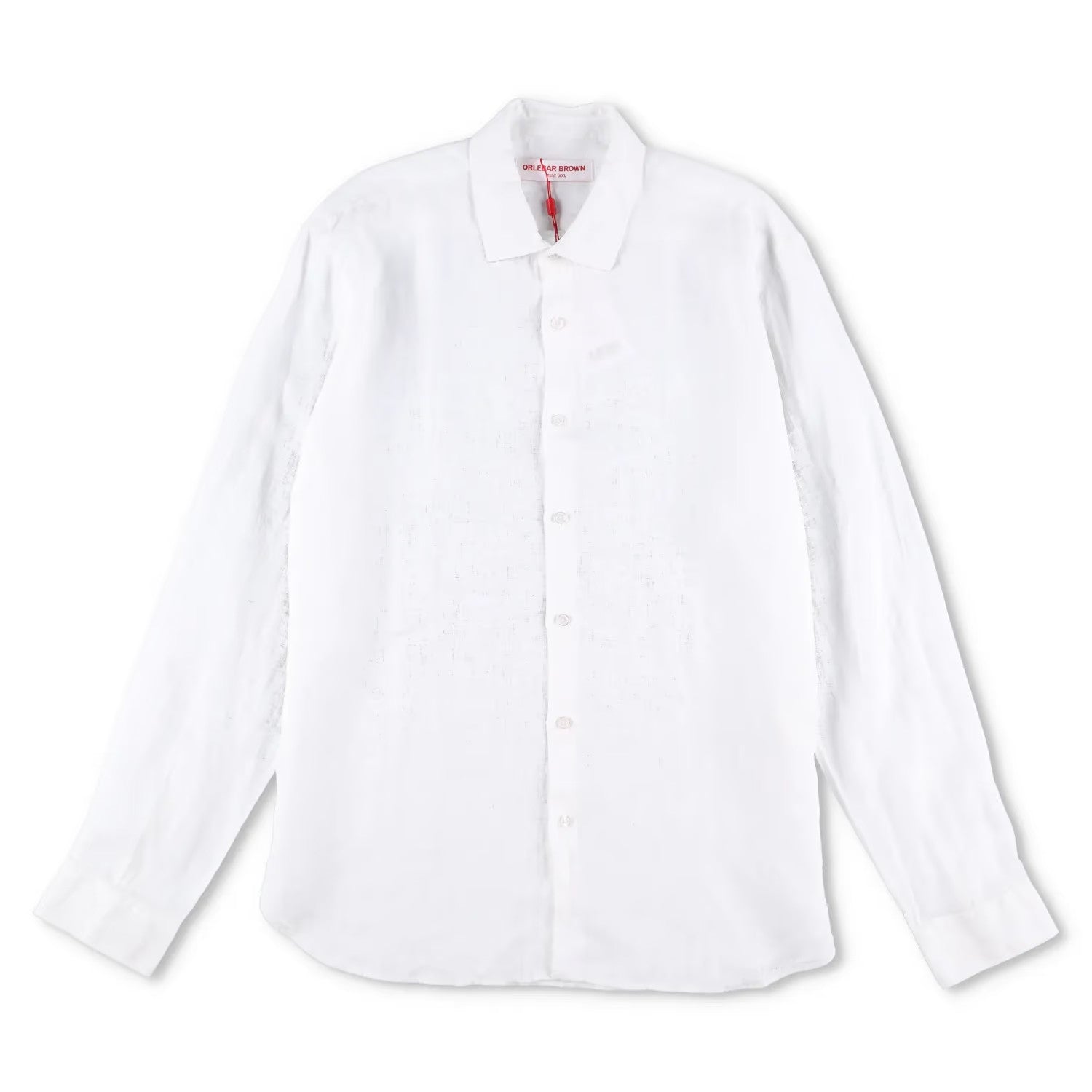 ORLEBAR BROWN Mens Giles White Button-Up Shirt Long Sleeve Collared XXL RRP 245