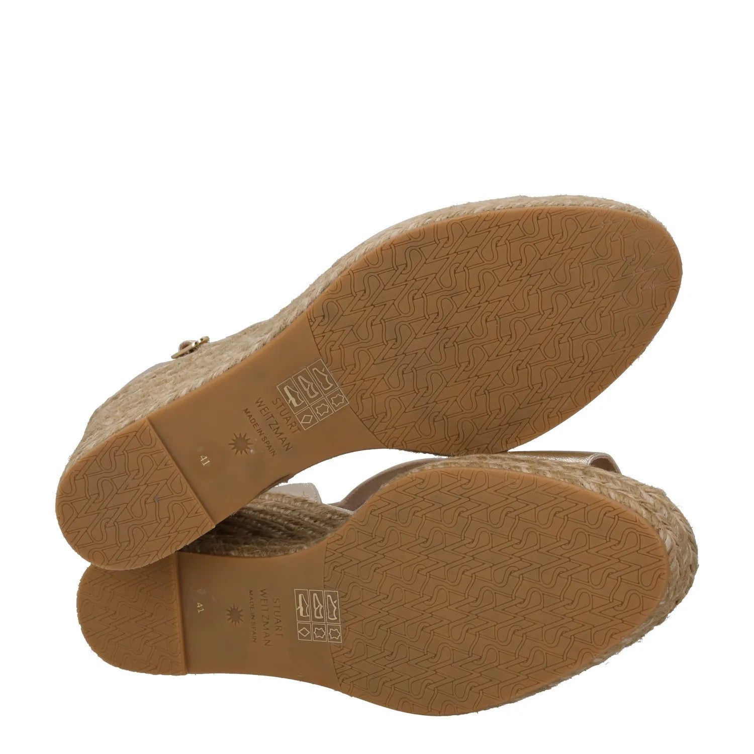 STUART WEITZMAN LADIES Nudistcurve Espadrilles Wedge Leather Gold 41 RRP375 — View 8