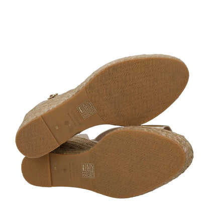 STUART WEITZMAN LADIES Nudistcurve Espadrilles Wedge Leather Gold 41 RRP375 — View 8