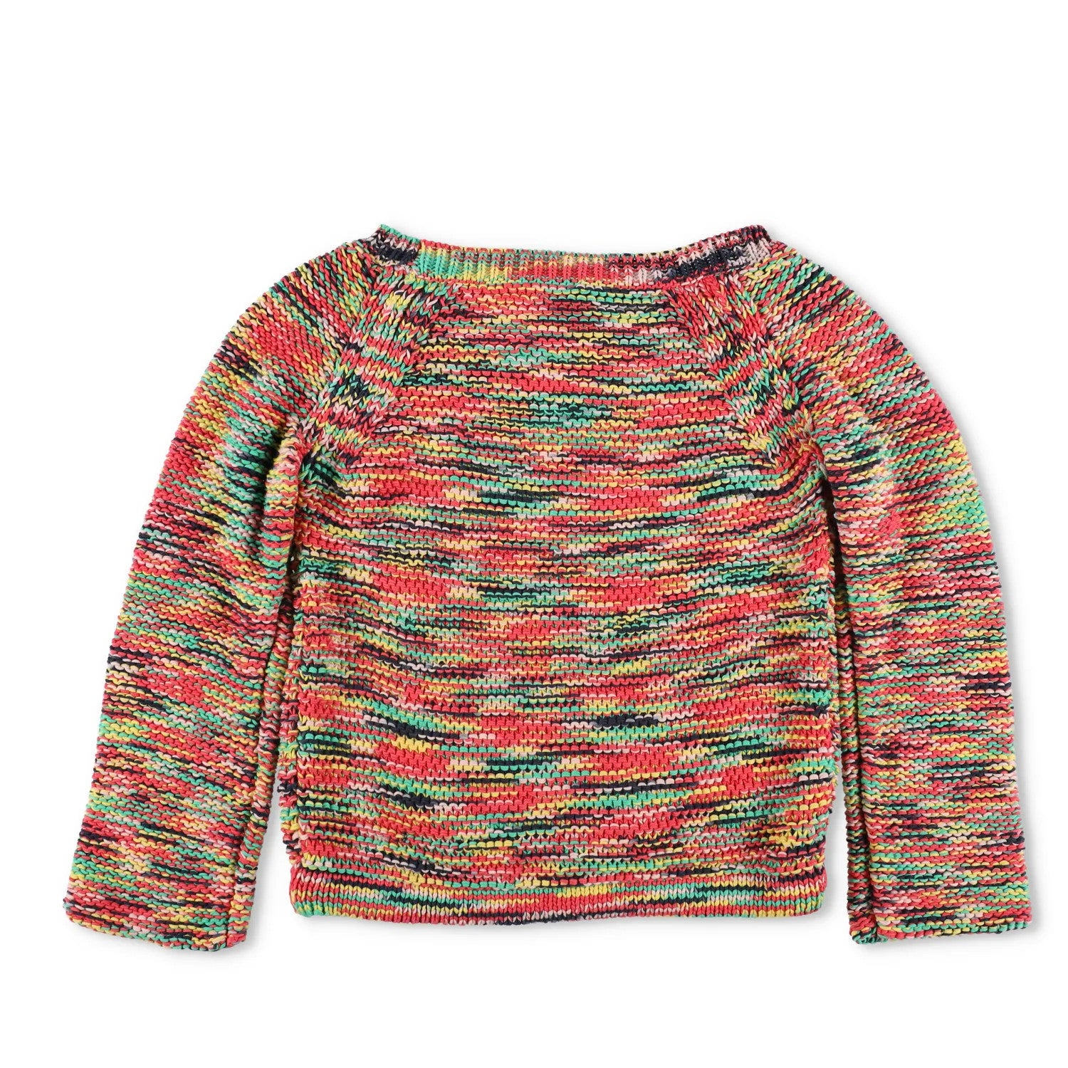 CHLOE Womens Knit Rainbow Kangaroo Pouch Pullover Jumper Multicoloured L RRP 730 — View 10