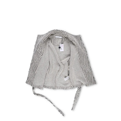 IRO PARIS Womens Kimono Jacket Wool Blend Grey White Striped Size 36 RRP 500 — View 9
