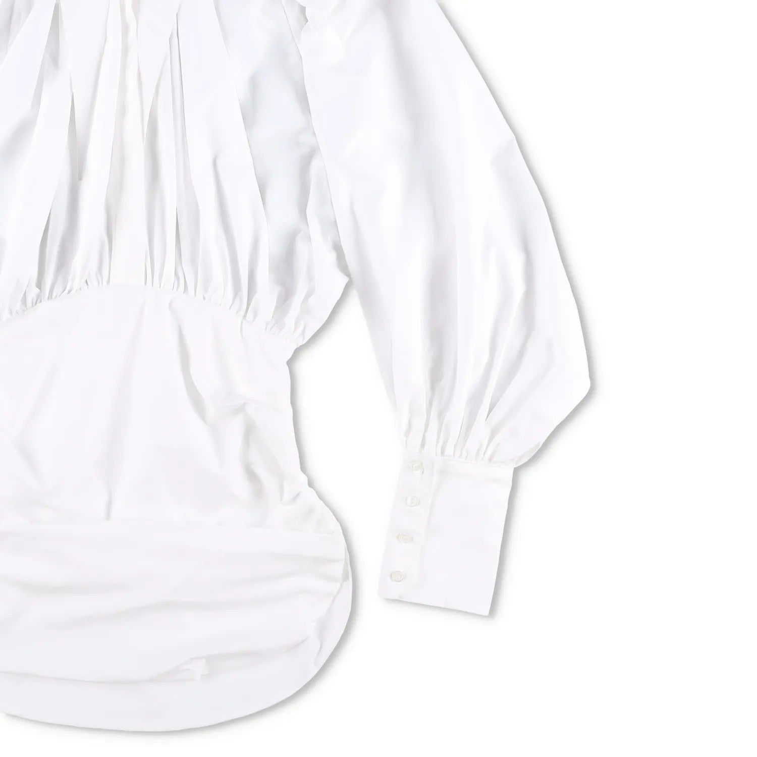 MONOT Womens Long Sleeve Big Lapel Shirt Mini Dress White Collared Size 2 RRP839 — View 4