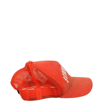 NAHMIAS Mens Summerland Corduroy Trucker Hat Orange Adjustable One Size RRP 215 — View 6