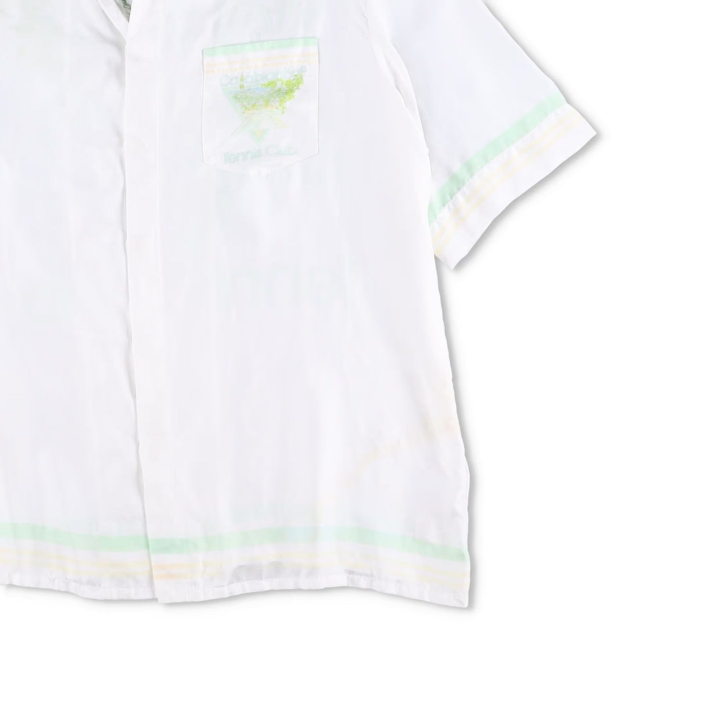 CASABLANCA Men Cuban Collar Short Sleeve Shirt Icon Pastelletenn White XL RRP785 — View 4