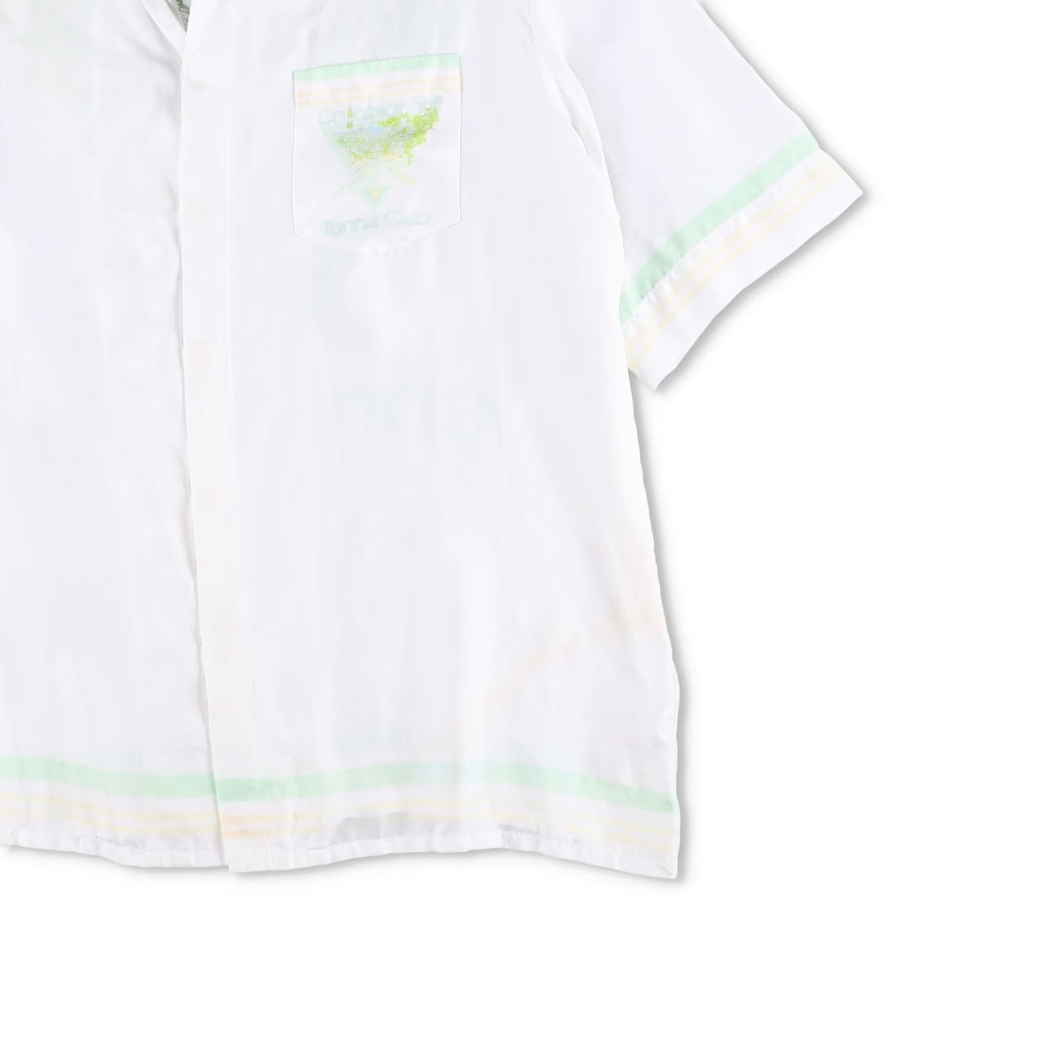 CASABLANCA Men Cuban Collar Short Sleeve Shirt Icon Pastelletenn White XL RRP785 — View 4
