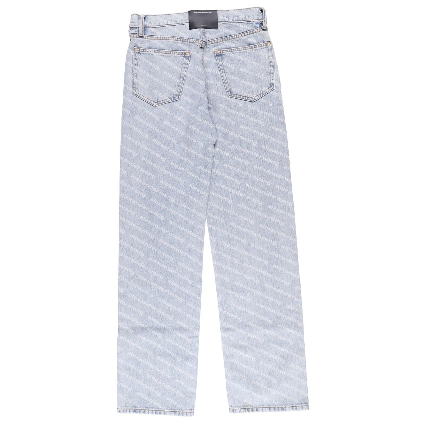 ALEXANDER WANG Womens Ez Mid Rise Relaxed Stripe Pebble Bleach Jeans 26 RRP 515 — View 11