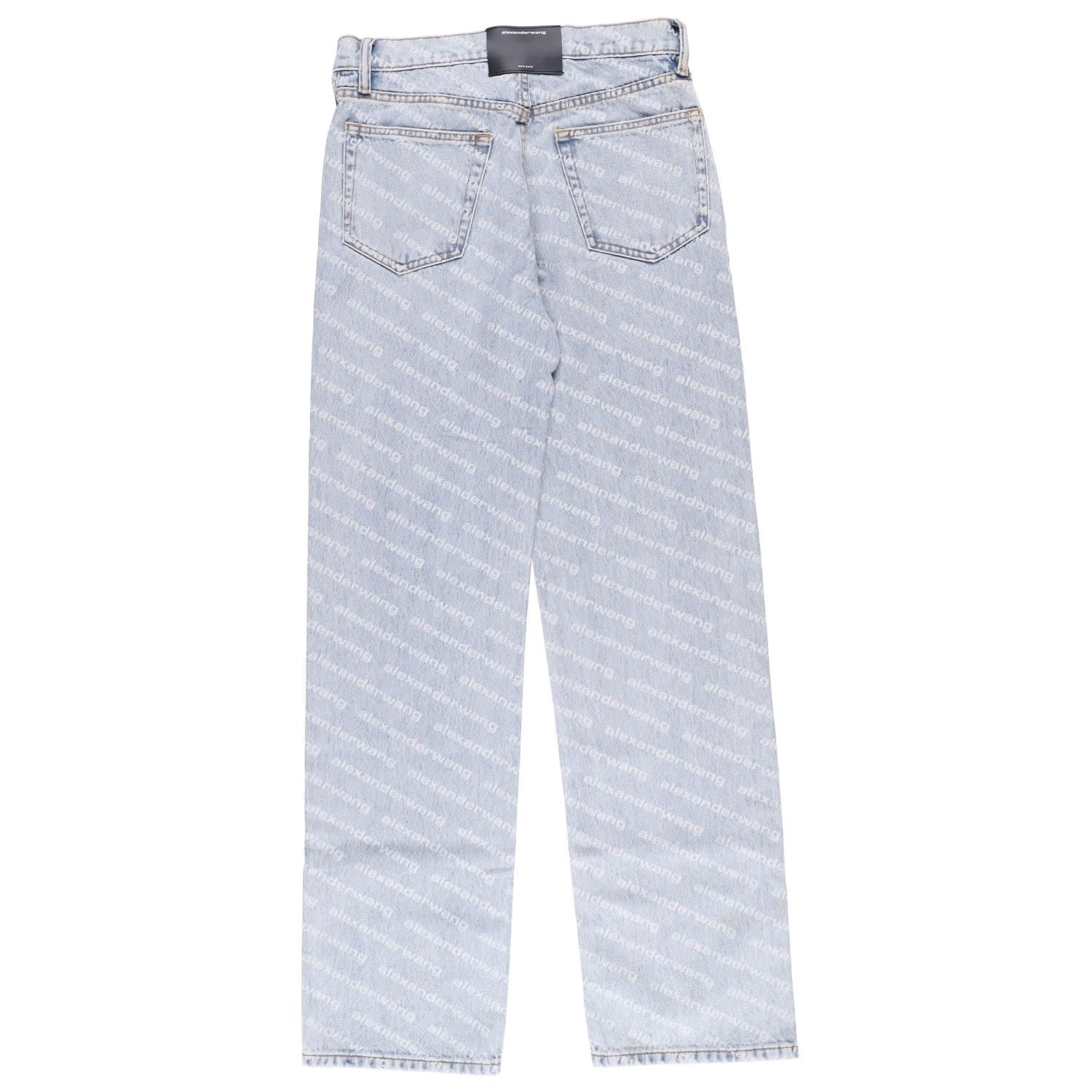 ALEXANDER WANG Womens Ez Mid Rise Relaxed Stripe Pebble Bleach Jeans 26 RRP 515 — View 11