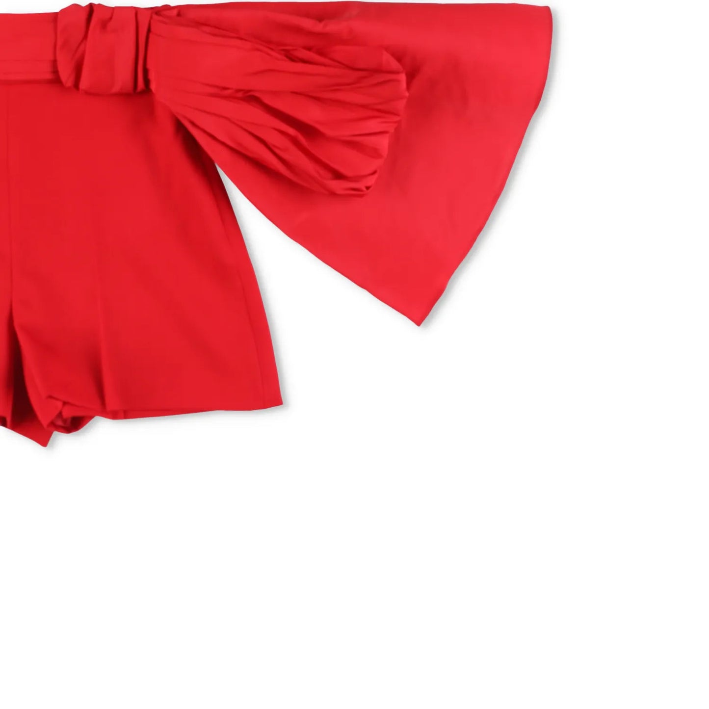 ALEXANDER MCQUEEN Womens Bow Knot Shorts Mini Red Flat Front Size 38 RRP 1205 — View 4