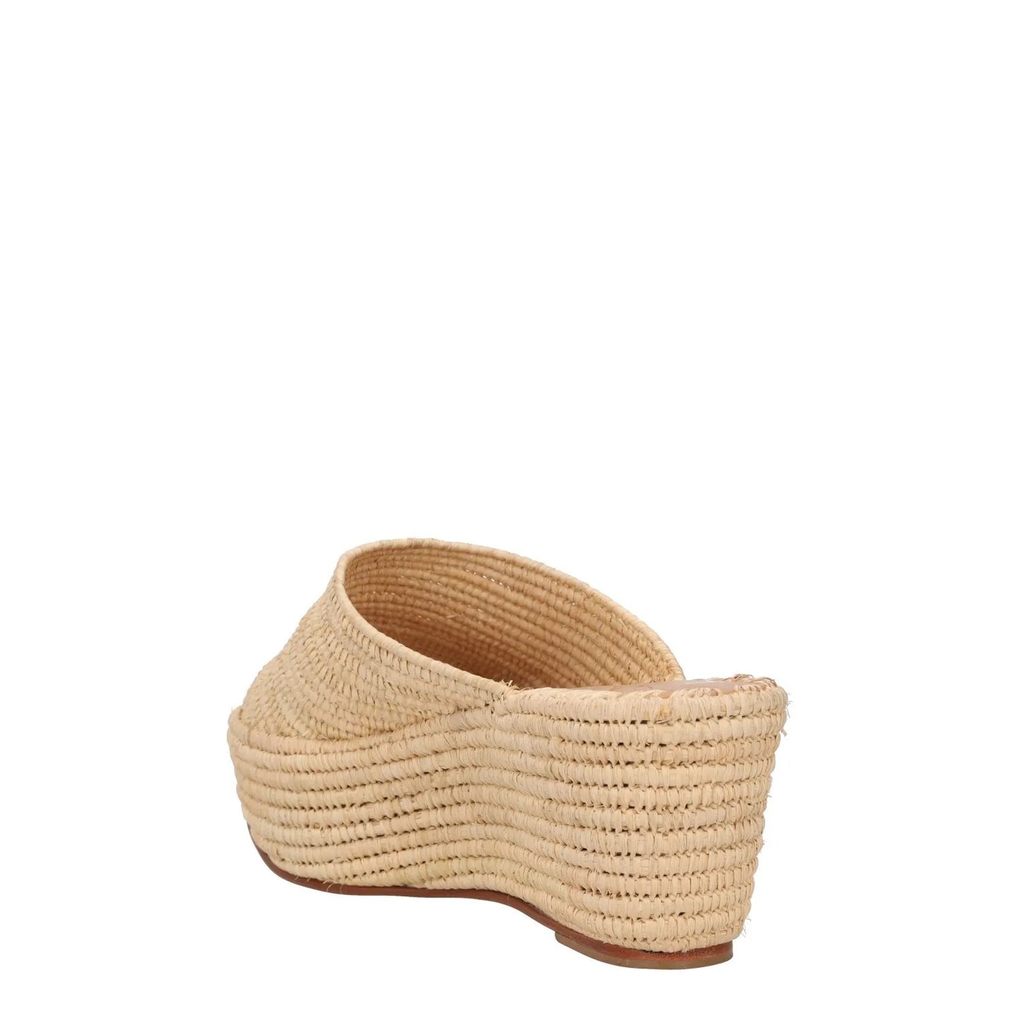 CARRIE FORBES Womens Wedge Heeled Sandals Beige Leather Open Toe UK 7 RRP 418 — View 5