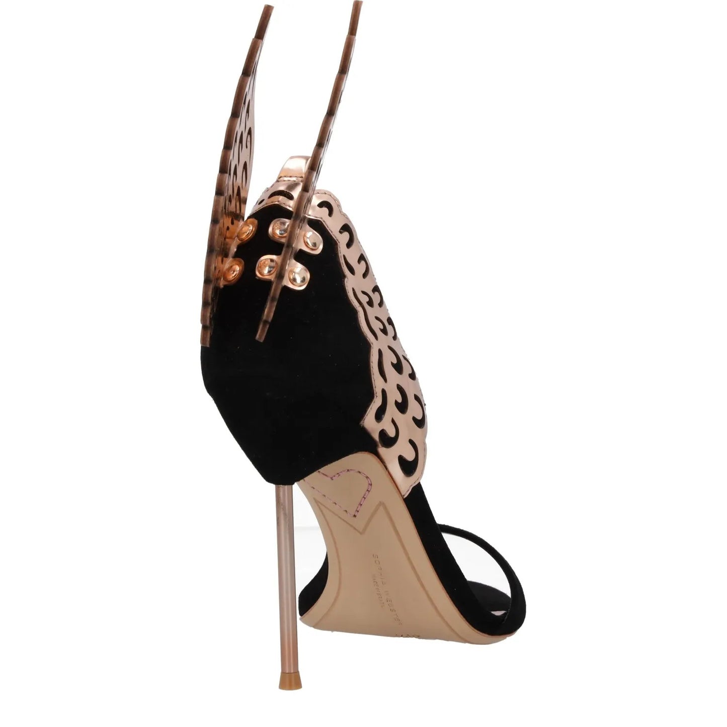 SOPHIA WEBSTER Womens Evangeline Sandal Suede Leather Black Heel UK 7.5 RRP580 — View 6