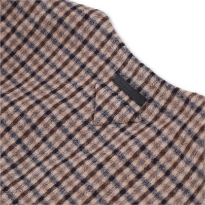 PRADA Womens Blouse V-Neck Long Sleece Check Pattern Brown Size 42 RRP 2830 — View 6