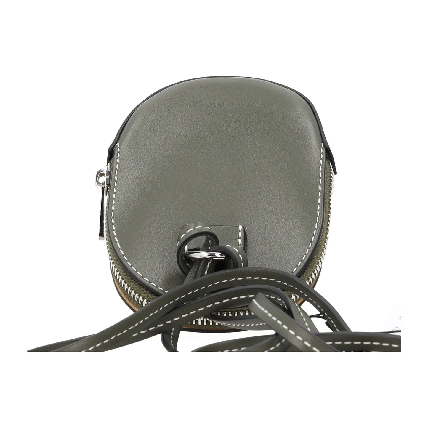 J.W. ANDERSON Womens Nano Cap Crossbody Bag Leather Army Green Size S RRP 295 — View 9