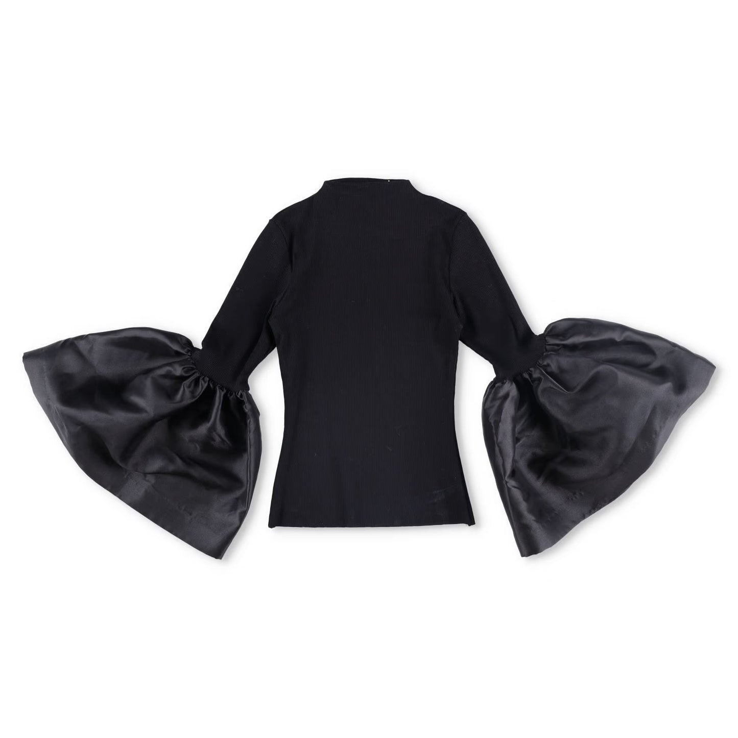 Marques'Almeida Womens Turtleneck Blouse Mikado Puff Longsleeve Black XS RRP 255