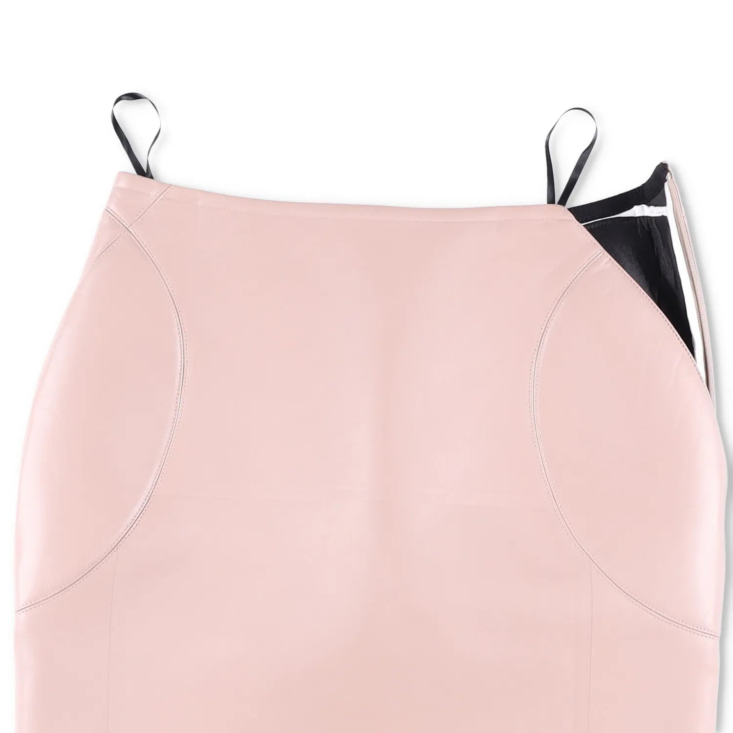 ALAIA Womens Pencil Skirt Midi Leather Neutrals Zip Closure 40 RRP 5790 — View 5