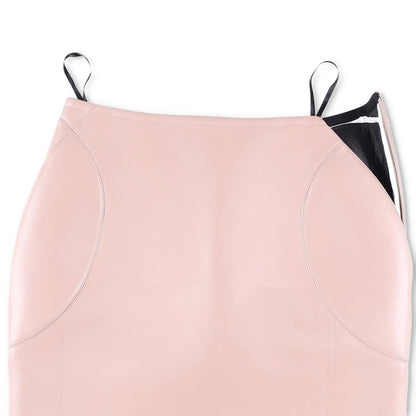 ALAIA Womens Pencil Skirt Midi Leather Neutrals Zip Closure 40 RRP 5790 — View 5