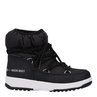 MOONBOOT Girls Snow Boots Black White Synthetic Lace Up UK 12.5 RRP 150