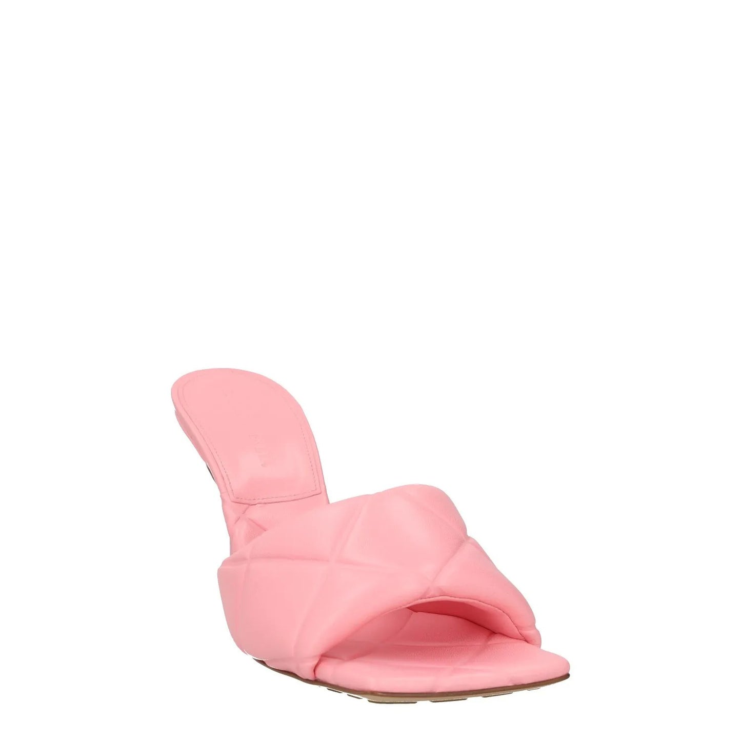 BOTTEGA VENETA Womens Quilted Stiletto Mules Pink Leather Slip On UK 6.5 RRP1150 — View 2