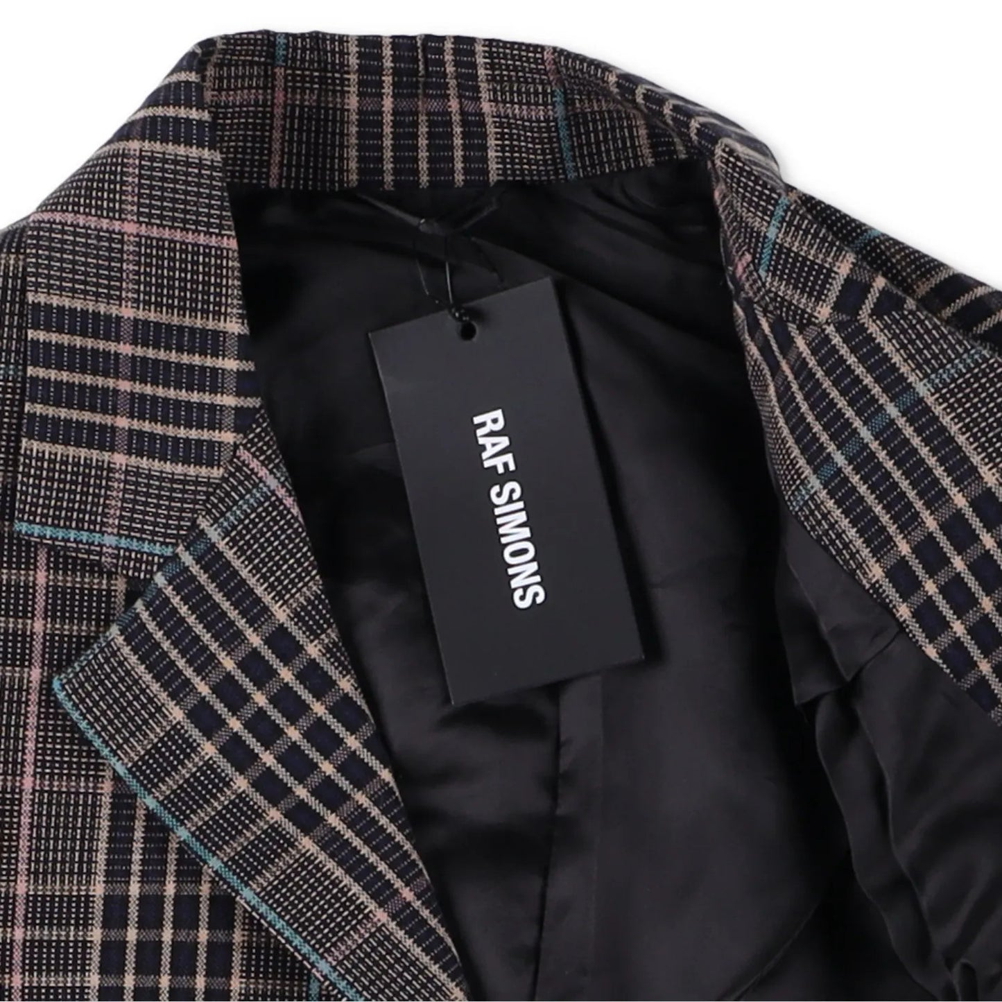 RAF SIMONS Mens Plaid Cotton Blend Jacket Multicoloured Casual RRP 750 — View 9