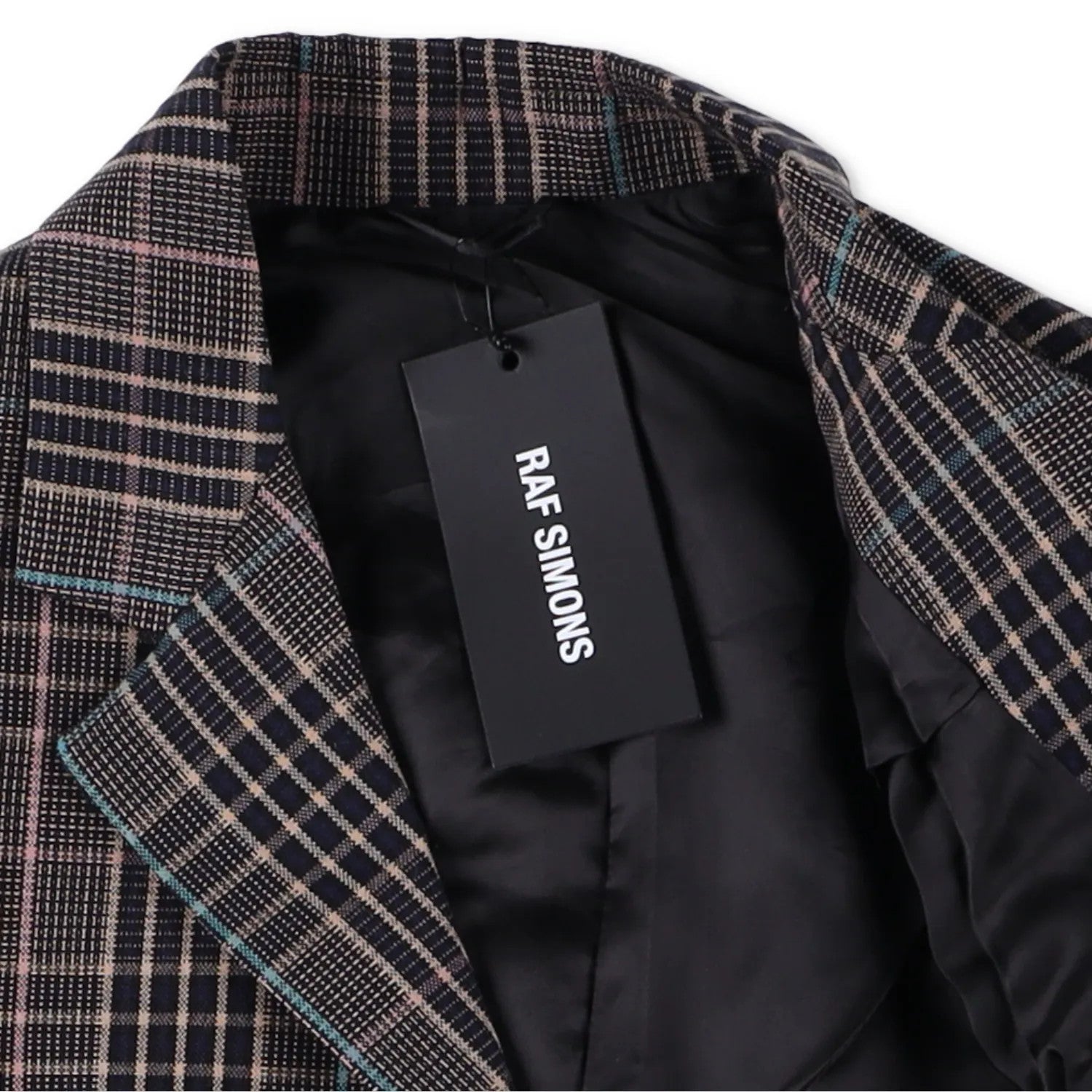 RAF SIMONS Mens Plaid Cotton Blend Jacket Multicoloured Casual RRP 750 — View 9