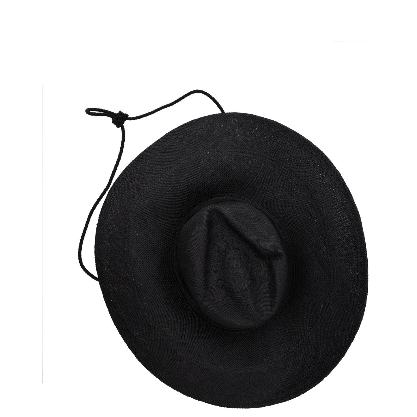 RUSLAN BAGINSKIY Womens Wide Brim Straw Fedora Hat Black Size M RRP 520 — View 7