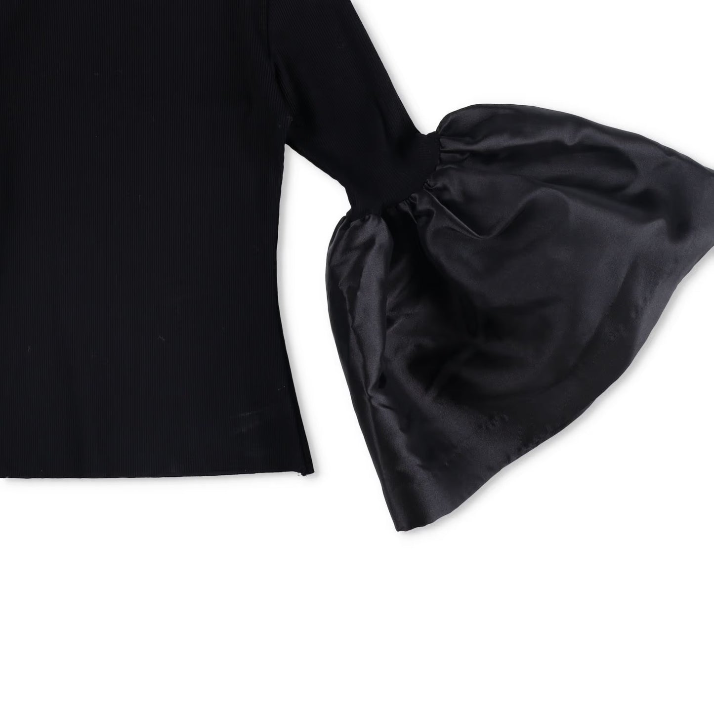 Marques'Almeida Womens Turtleneck Blouse Mikado Puff Longsleeve Black XS RRP 255 — View 4