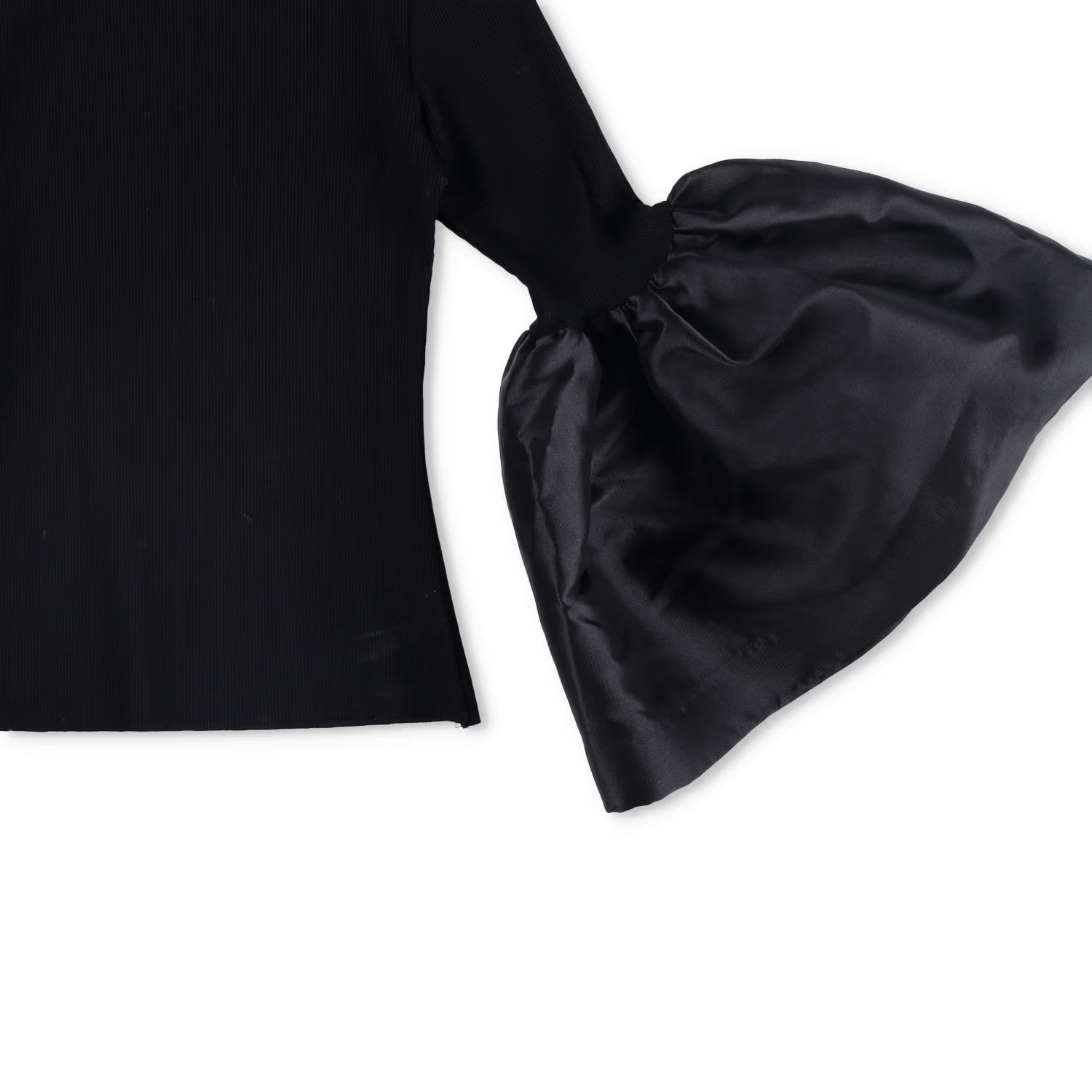Marques'Almeida Womens Turtleneck Blouse Mikado Puff Longsleeve Black XS RRP 255 — View 4