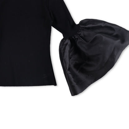 Marques'Almeida Womens Turtleneck Blouse Mikado Puff Longsleeve Black XS RRP 255 — View 4