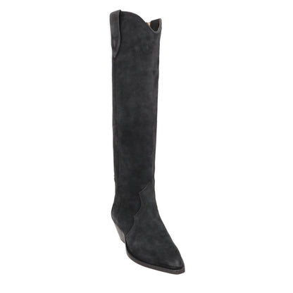 ISABEL MARANT Womens Denvee 40 Cowboy Boots Black Leather Mid Heel EU 35 RRP795 — View 2