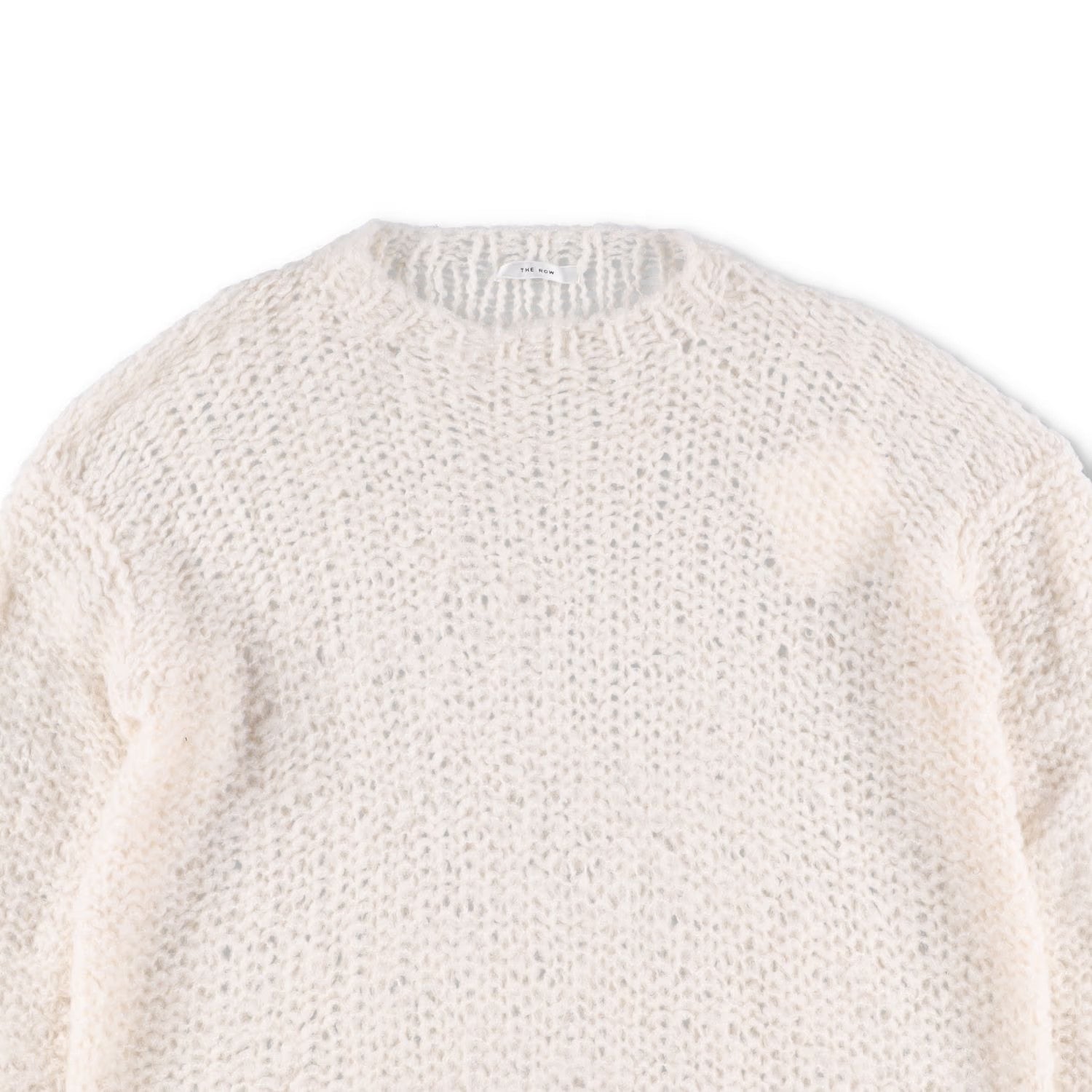 THE ROW Women Eryna Knit Sweater Crew Neck Long Sleeve Perforate White M RRP3040 — View 2
