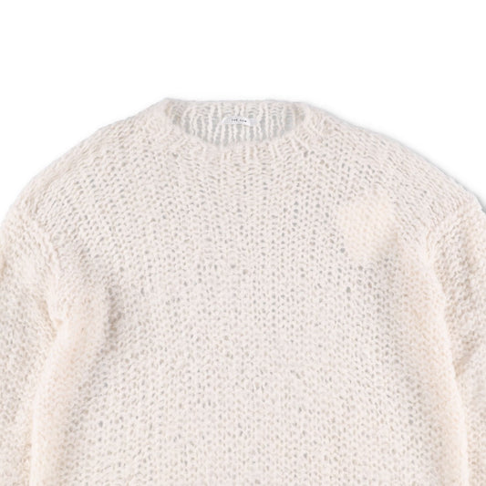 THE ROW Women Eryna Knit Sweater Crew Neck Long Sleeve Perforate White M RRP3040 — View 2