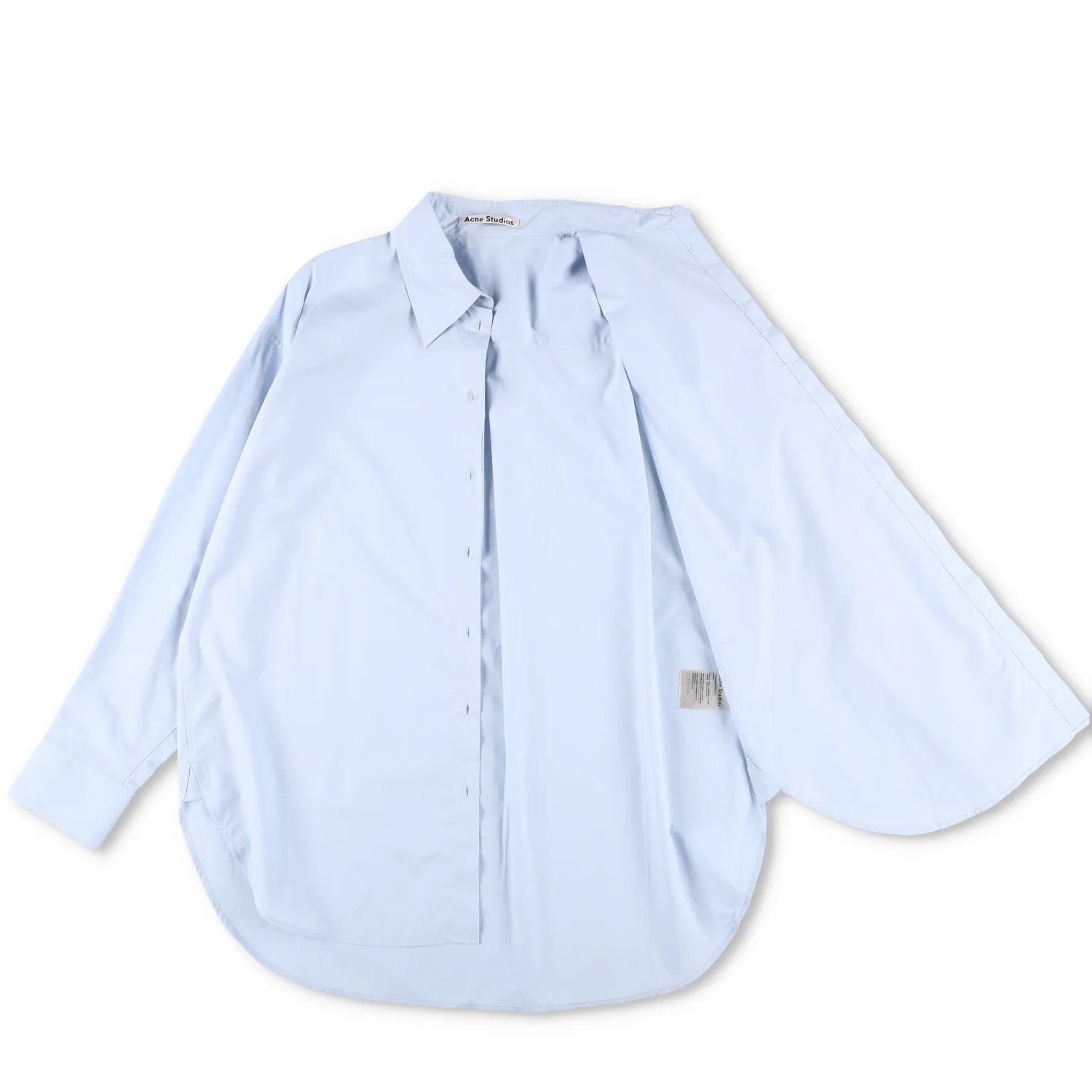 ACNE STUDIOS Womens Shirt Button-Up Collared Long Sleeve Blue Cotton 38 RRP 325 — View 7