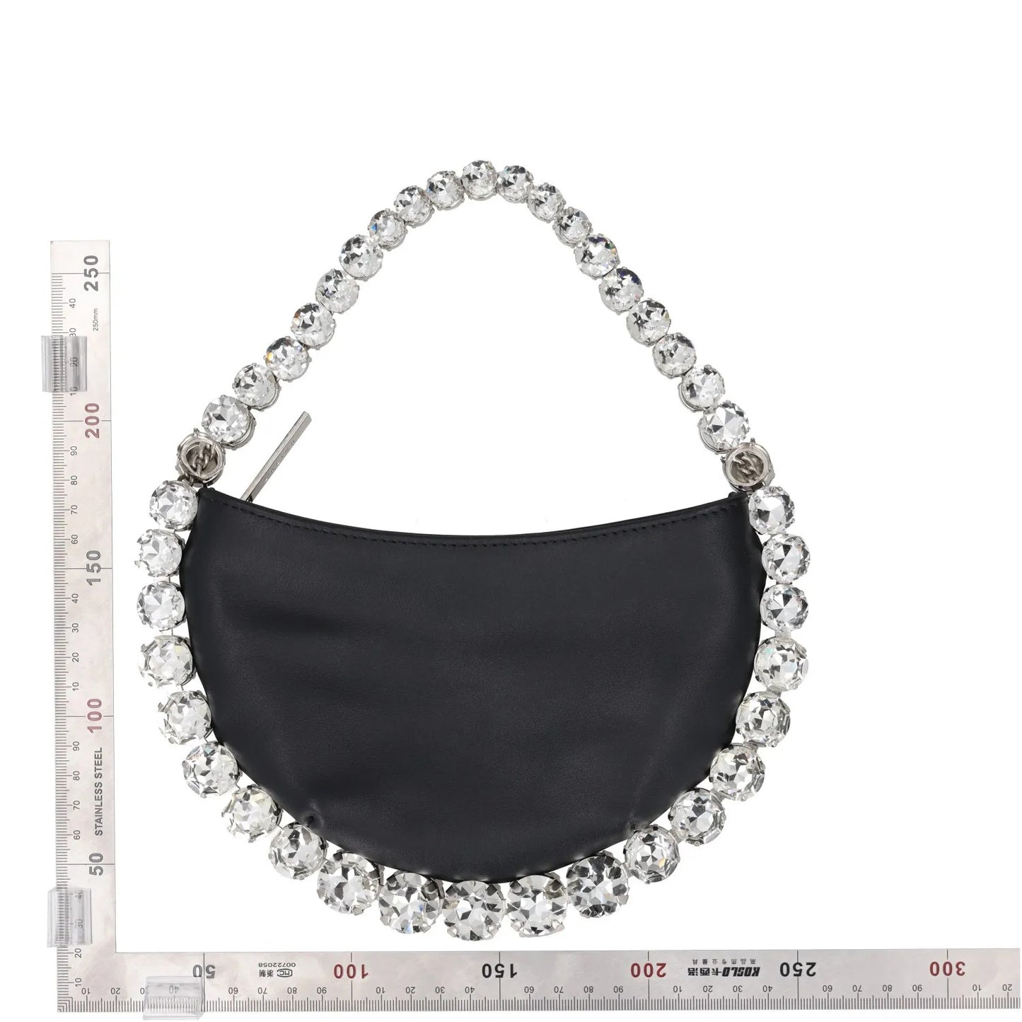 L'Alingi Womens Top Handle Bag Black Leather Silver Handle Size S RRP 800 — View 5