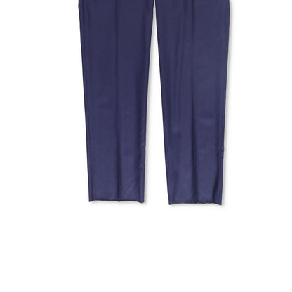 CANALI Mens Chino Trousers Wool Blue Pleated Slash Pockets Size 6 R RRP 250 — View 4
