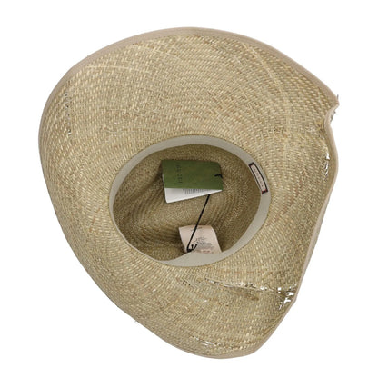 GUCCI Womens Straw Mora Hat Neutrals Fedoras Cotton Blend Size M RRP 435 — View 8