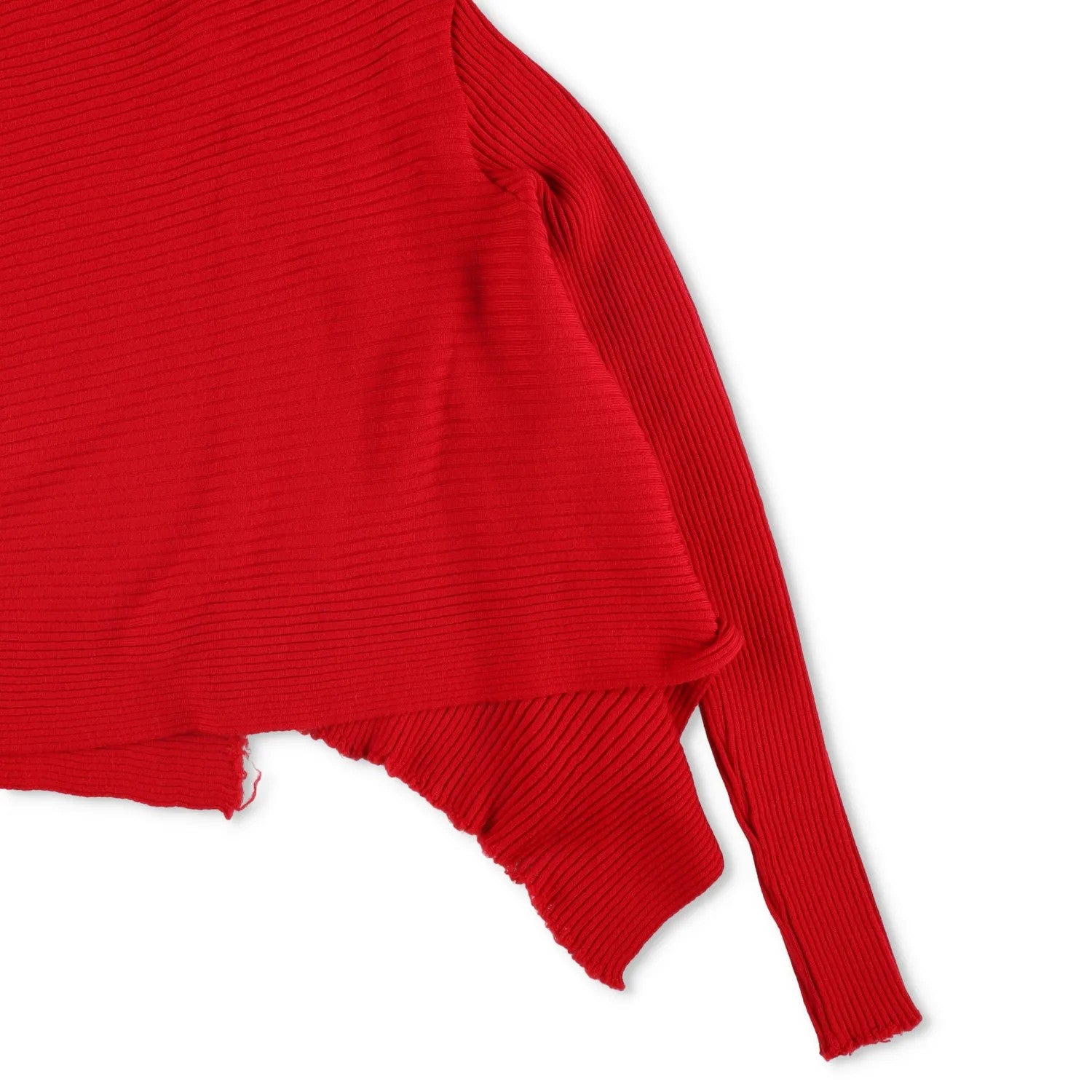Marques'Almeida Womens Merino Wool Knitted Draped Jumper Red Asymmetric L RRP335 — View 5