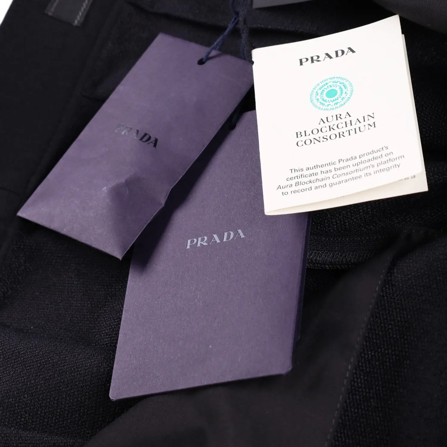 PRADA Men Tapered Trousers Black Dress Pant Pleated Tapered Flat Front 48 RRP950 — View 9