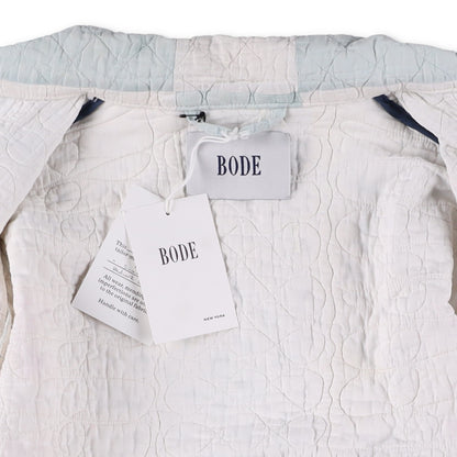 BODE 2019 Rare Patchwork Upcycled Quilt Workwear Jacket Blue Size M-L RRP1700 — View 2