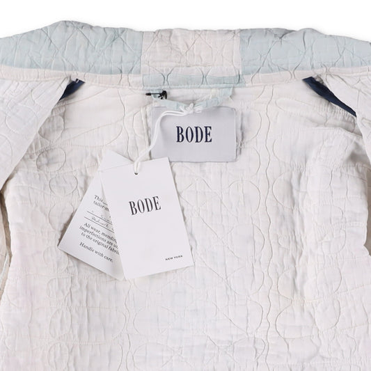 BODE 2019 Rare Patchwork Upcycled Quilt Workwear Jacket Blue Size M-L RRP1700 — View 2