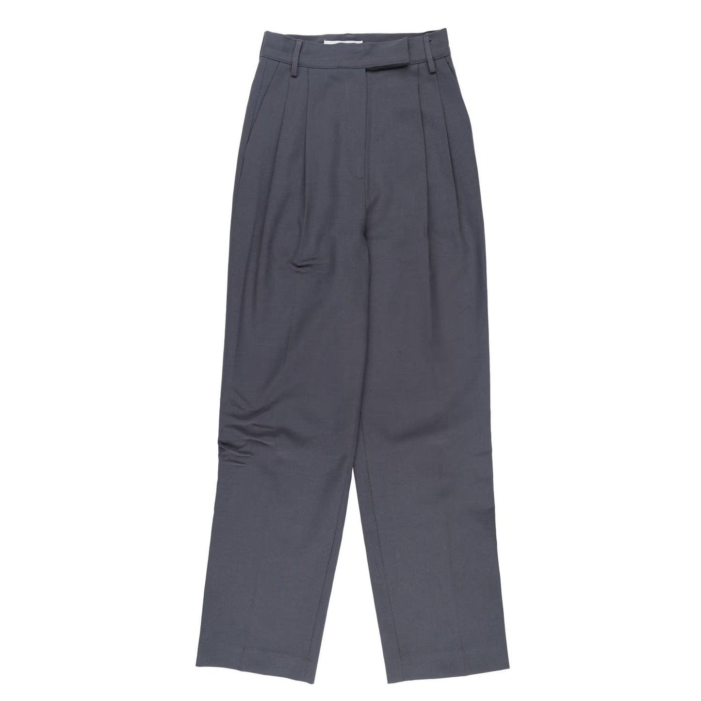 FRANKIE SHOP Womens Bea Suit Pants Grey Pleated Wide Leg Size XS RRP 195