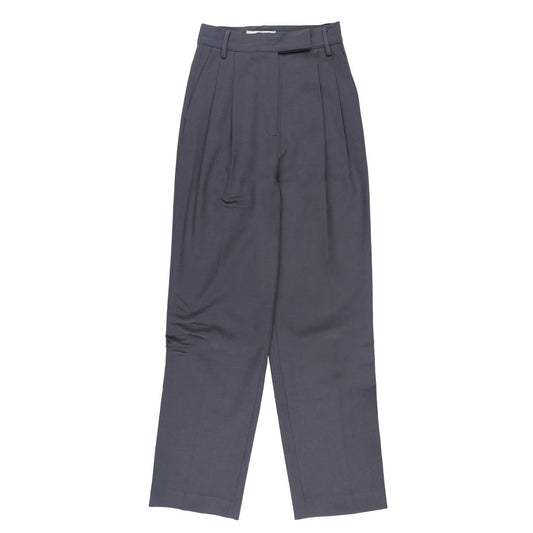 FRANKIE SHOP Womens Bea Suit Pants Grey Pleated Wide Leg Size XS RRP 195