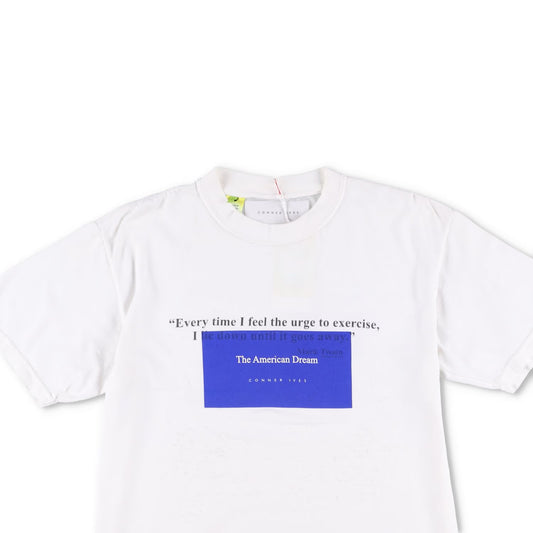 CONNER IVES Mens T-Shirt Mixed Vintage Fibre White Logo Short Sleeve S RRP 145 — View 2