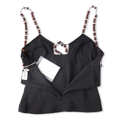 16ARLINGTON Womens Solarte Strap Beads Cut Out Top Black Size 8 RRP 455 — View 9
