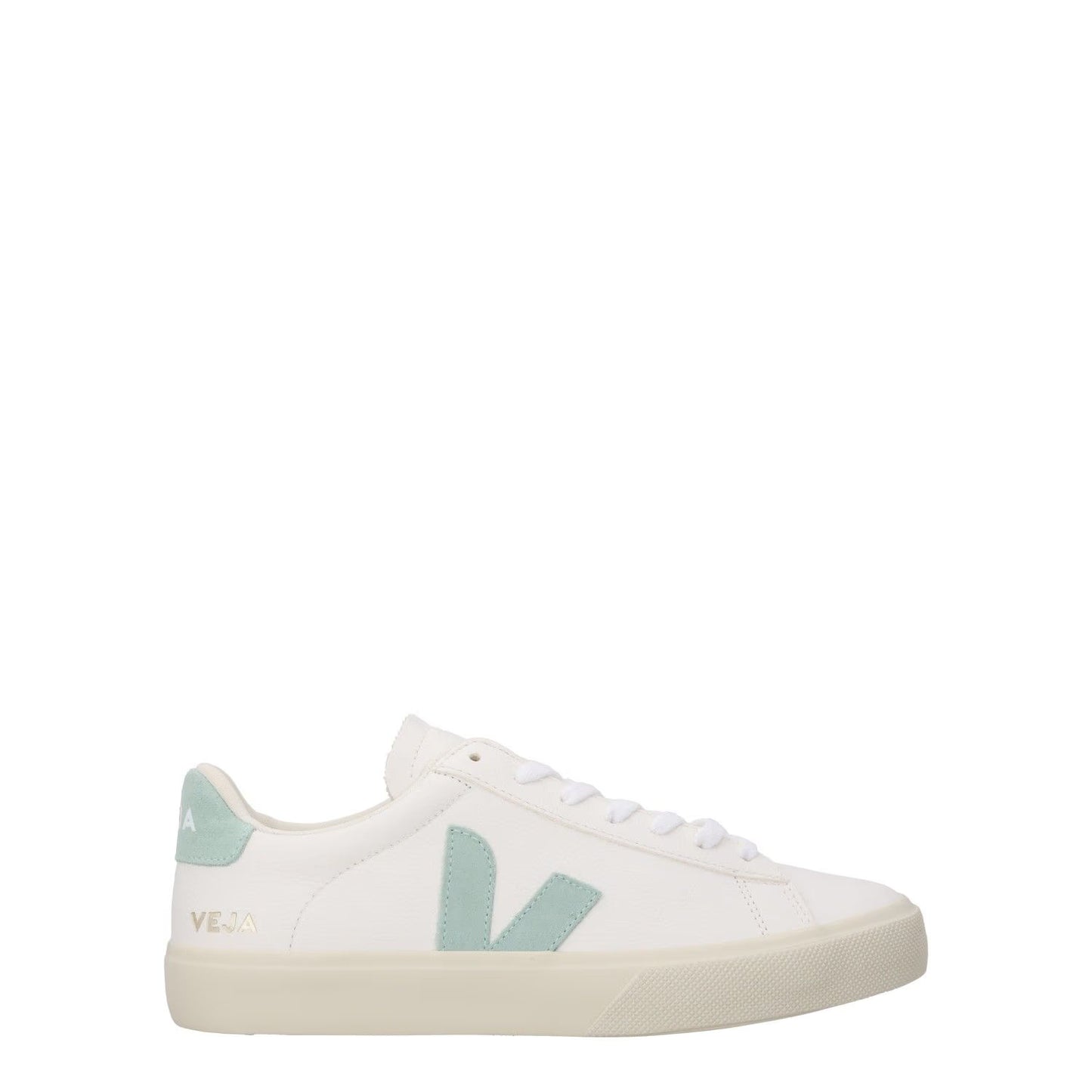 VEJA Womens Campo Matcha Trainers Leather Low Tops White Turquoise EU 34 RRP 150
