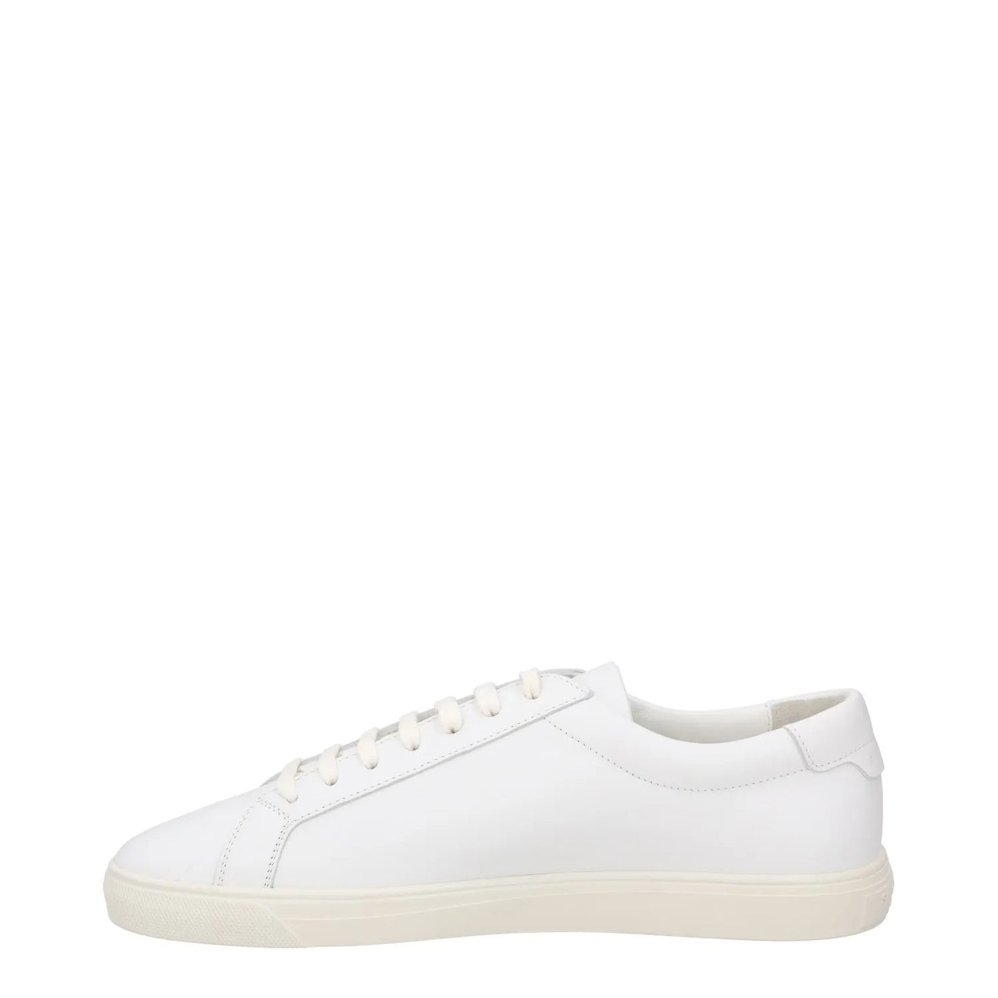SAINT LAURENT Womens Trainers White Leather Low Top Lace Up Sneakers UK 7 RRP555 — View 4