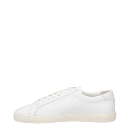 SAINT LAURENT Womens Trainers White Leather Low Top Lace Up Sneakers UK 7 RRP555 — View 4