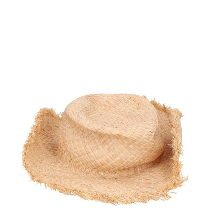 RUSLAN BAGINSKIY Womens Pearl Chain Frayed Fedora Hat Beige Neutrals M RRP 360 — View 5