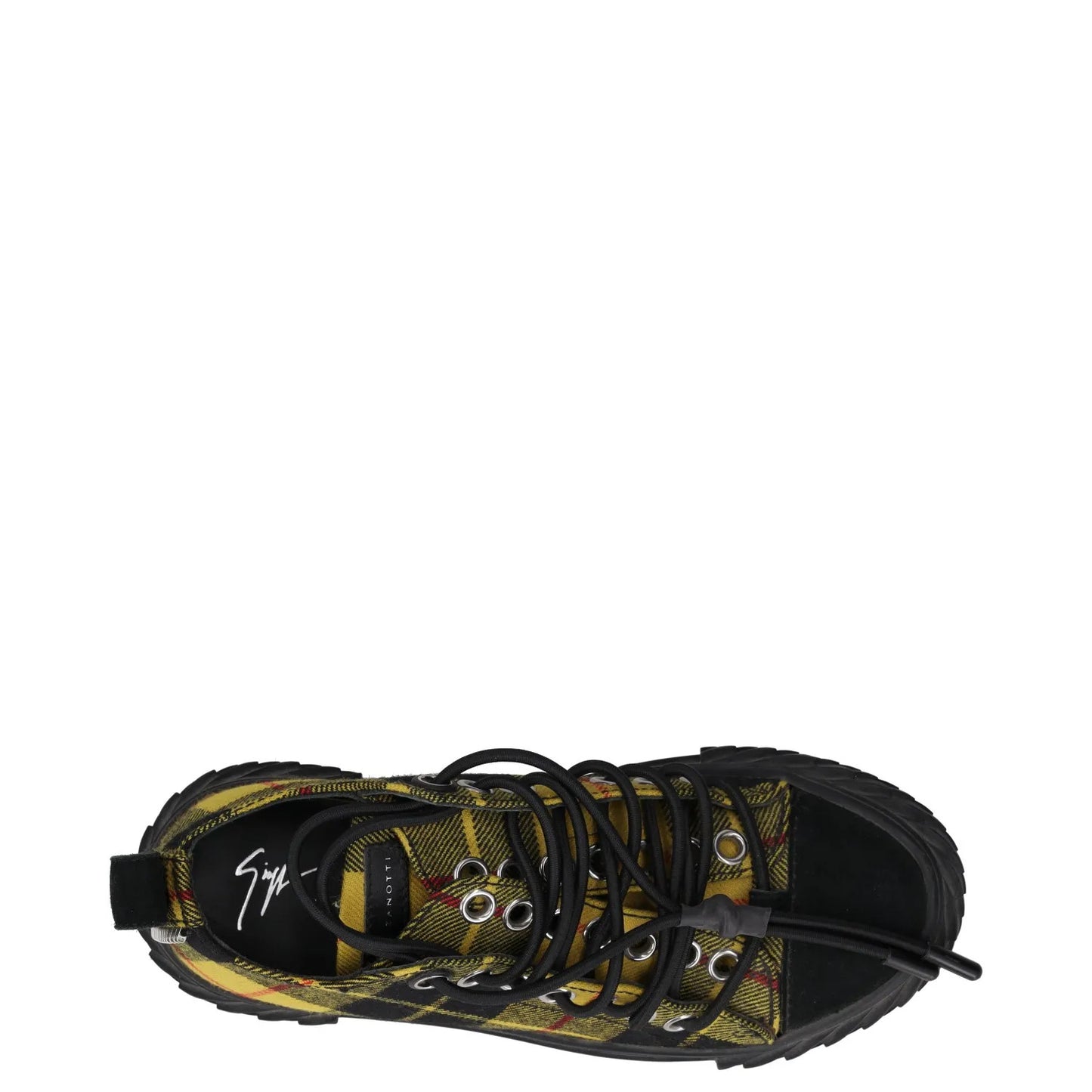 GIUSEPPE ZANOTTI Womens Trainers Yellow Synthetic Checkered Low Top UK 3 RRP 400 — View 7