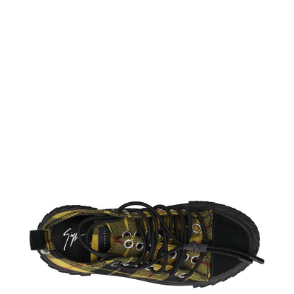 GIUSEPPE ZANOTTI Womens Trainers Yellow Synthetic Checkered Low Top UK 3 RRP 400 — View 7