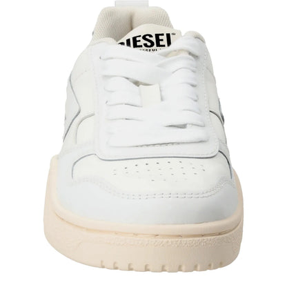 DIESEL Womens S-Ukiyo V2 Low Sneaker Leather Low Tops White EU 37 RRP 195 — View 3